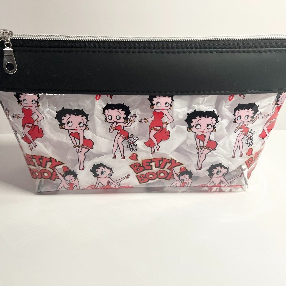 Handmade Jelly Fabric Betty Print Makeup Bag 10.”W x 6”H